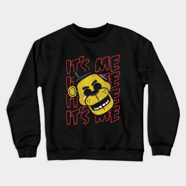 Five Nights At Freddy's It's Me Golden Freddy Crewneck Sweatshirt by DeepFriedArt